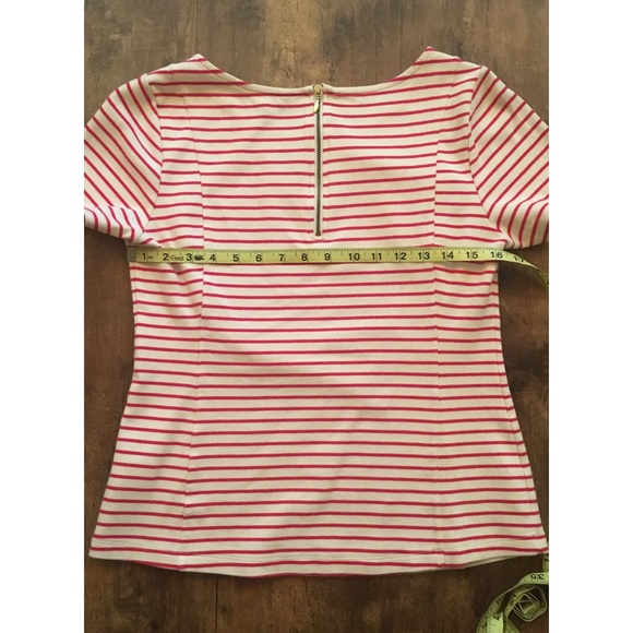 Banana Republic Fitted Red and White Striped Top - Picture 5 of 8
